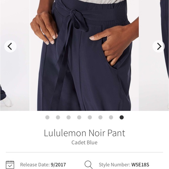 Lululemon Cadet Blue Noir Wide Leg High Rise Pants Women's 6 - Picture 2 of 16